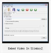 jquery video photo gallery embed video in slimbox2