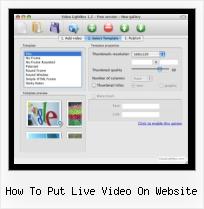 video erodicos how to put live video on website