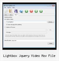 can you make a video light box wordpress lightbox jquery video mov file